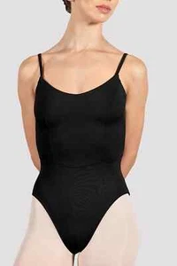 BLOCH Ladies Scoop Back Camisole Leotard Front Seam Detail Ruby L4207 Black - Picture 1 of 4
