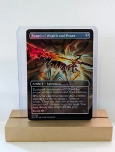 Sword of Wealth and Power Foil Custom sticker on bulk MTG Commander - Picture 1 of 2