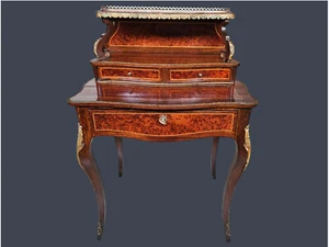 SCRITTOIO IN PALISSANDRO E BRONZI ORIGINALE EPOCA XIX SECOLO FRANCIA RESTAURATO - Foto 1 di 24