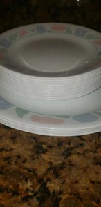  Corelle Pastell Freundschaft Blumen Geschirr 15 Teller - Bild 1 von 7