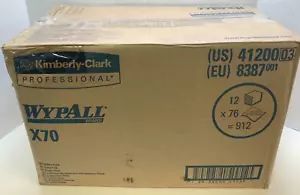 WypAll 41200 X70 1/4-Fold 12.5" x 12" Cloths, White, 12pks of 76, 912 Total - Picture 1 of 6