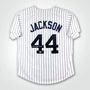 Reggie Jackson Signed Grey Pro-Style Baseball Jersey - Picture 1 of 3