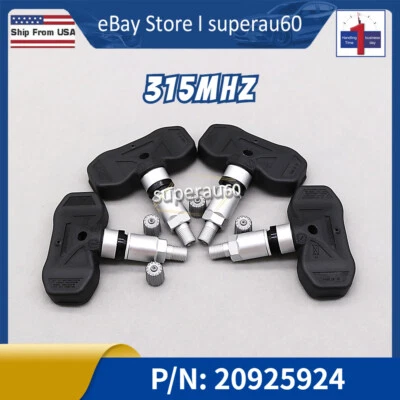 Juego de 4 sensores de presión de neumáticos 20925924 TPMS para GM Cadillac CTS Chevy Caprice EE. UU. Foto 1 de 4
