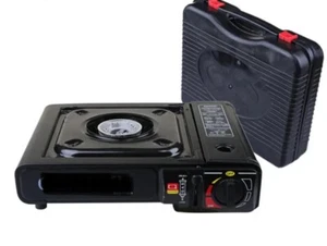 Gaskocher Campingkocher Gas SchwarzCamping +Koffer 4x 227g Kartusche Gaskartusch - Bild 1 von 3