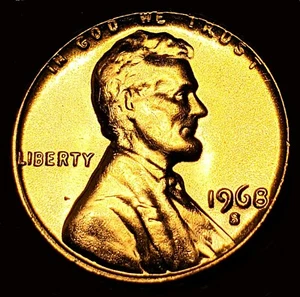1968 S Lincoln Memorial Penny✅ ERRORS DDO Date & Liberty! Top Rim! S/S! BU!🔥👌 - Picture 1 of 13