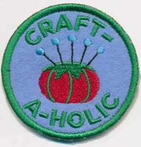 Craftaholic Embroidered Patch - available in 2 sizes - Picture 1 of 1
