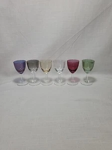 Vintage Six Iridescent Cordial Liqueur Glasses - Picture 1 of 11