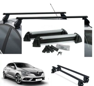 BARRE PORTATUTTO RENAULT MEGANE IV BERLINA ANNO 2015+PORTASCI 4 PAIA ALLUMINIO - Foto 1 di 11