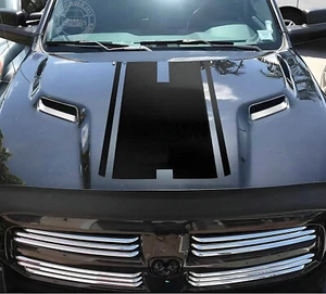 Car Hood Graphic Decal For Dodge Ram 1500 2500 3500 Racing Stripe Bonnet Sticker - Picture 1 of 4
