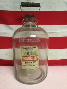 Rare Antique Yellowstone Whiskey one Gallon glass bottle Ogden Utah Drug Co. - Picture 1 of 17