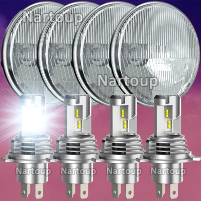 4PCS 5 3/4" 5.75 inch Round LED Headlights HI/LO For Buick Riviera 1963-1974 Foto 1 de 4