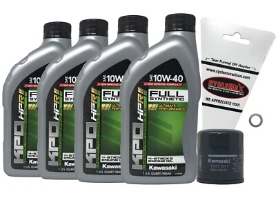 Kit de cambio de aceite sintético completo Kawasaki OEM para Ninja ZX-10R 2016-2022 Foto 1 de 2