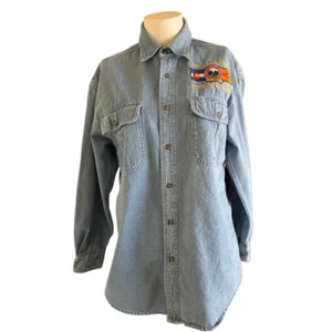 Cumbres & Toltec Escénico Ferrocarril Denim Años 90 Camisa Abotonada De Colección Chama Nuevo México - Imagen 1 de 5