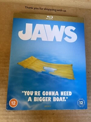 Jaws (1975) Rare UK Reg Free Blu Ray NEW & SEALED With Iconic Moments Slipcase - Image 1 of 4