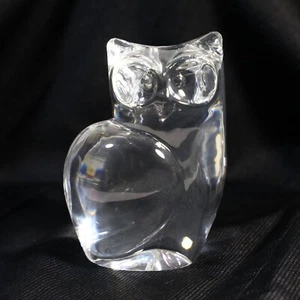 Signierte Orrefors schwere Kristall Eule 4 Pfund - Olle Alberius - Bild 1 von 5