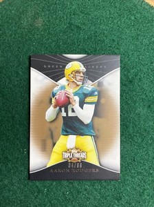 2009 Topps GOLD VARIATION Triple Threads #4 Aaron Rodgers Green Bay Packers /99 