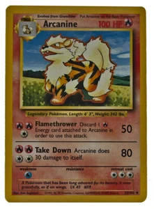 Arcanine 23/102 Uncommon Non Holo Base Set Unlimited WOTC NM w/eBay Tracking - Picture 1 of 3