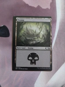 Swamp Basic MISPRINT Magic MTG Card - Miscut - MISP18 - Picture 1 of 2