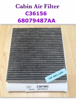 Filtro de aire de cabina carbonizado Durango11-21 Grand Cherokee11-20 C36156 68079487AA Foto 1 de 3