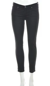 Vaqueros de mujer AG Adriano Goldschmied Stevie talla 26 negros recortados ajustados denim - Imagen 1 de 6
