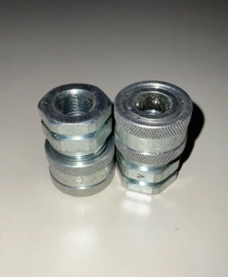 2 pc Quick Coupler, 1/2” Steel Parker - Image 1 of 2