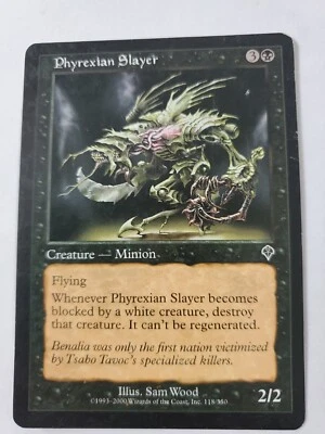 MTG Magic The Gathering Card Phyrexian Slayer Creature Minion Black Invasion  - Image 1 of 2