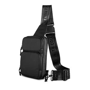 CROSSBODY BAG for Men Ryder Coated Polyester Tech Black KENNETH COLE REACTION - Picture 1 of 6