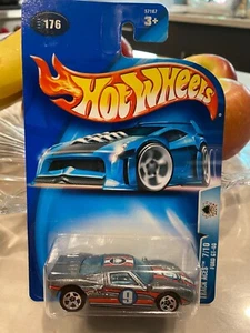 2003 Hot Wheels #176 Track Aces 7/10 FORD GT-40 Gray w/Chrome 5 Spoke Wheels - Picture 1 of 1