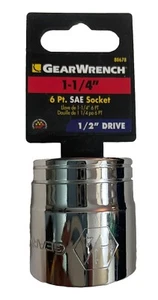 Gearwrench 80678 1-1/4" - 1/2" Drive Shallow 6pt Point Sockets SAE Standard Tool - Picture 1 of 2