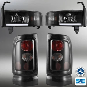 94-02 for Dodge Ram 1500 2500 3500 Pickup LED Headlights Corner Smoke Tail Light - Picture 1 of 12