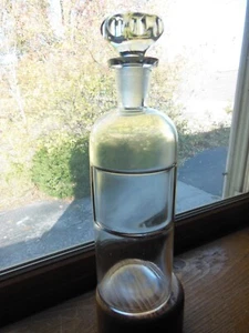 Antique Blank Label Pharmacy Apothecary Jar Ground Stopper 9 1/4” tall - Picture 1 of 8