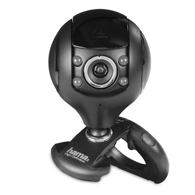Hama HD Webcam Protect Web-Kamera mit Mikrofon LED 720p USB 2.0 für PC, Notebook - Bild 1 von 4