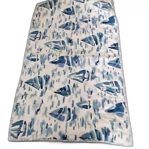 Par (2) fundas almohadas veleros azules acolchadas talla king 36"X22" algodón - Imagen 1 de 3