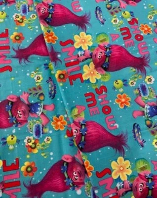 Tela de Algodón Trolls PRIMAVERA CREATIVA NUEVA AMAPOLA COLORES VERDADEROS MUÉSTRAME UNA SONRISA BTHY Foto 1 de 2