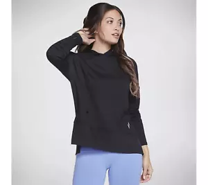 Skechers SKECHLUXE Restful Long-Sleeve Hoodie - Women XS - Black - Picture 1 of 2
