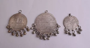 3 ciondoli amuleto zar egiziano vintage in argento - OFFERTA - Foto 1 di 8