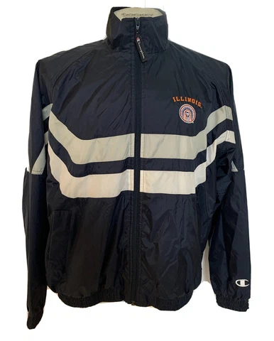 Champion University of Illinois Chief Illiniwek Full Zip Jacket Men's Size L Cover