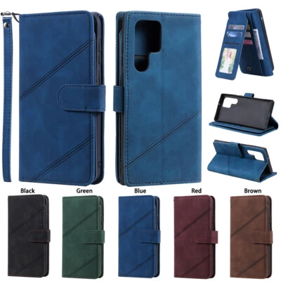 9 Card Magnetic Leather Flip Wallet Case For Samsung Galaxy S25 S24 S23 S22 S8 - Image 1 of 2