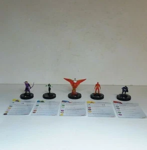 Marvel Heroclix Falcon Justice Trick Shot And More With Cards Set Of 5 Wizkids - Picture 1 of 12
