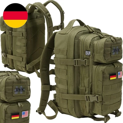 Bwum US Assault Pack Cooper Rucksack + Patch & Flaggen - Bild 1 von 4