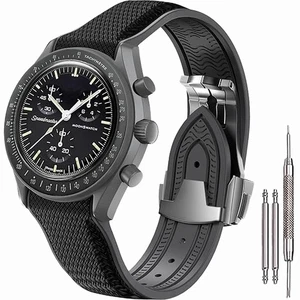 Correa para Reloj Omega×Swatch MoonSwatch 20mm, Extremo Curvo Correa de Goma Sin Costuras - Imagen 1 de 6