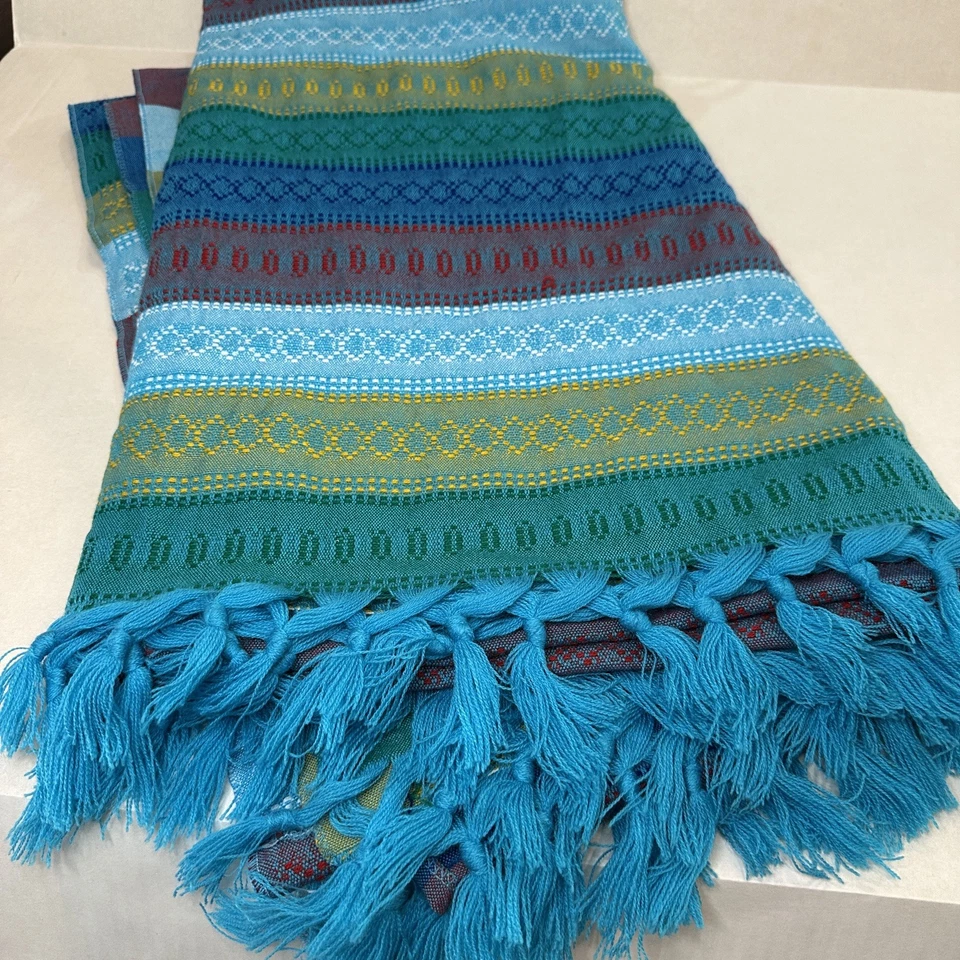 Fiesta Antiqua Stripe Multi Color Striped Oblong Tablecloth 96x58 Rectangle  - Image 1 of 4