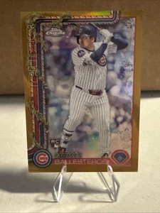 MOISES BALLESTEROS 2025 Topps Holiday CHROME Gold #'d /50 Cubs RC - Picture 1 of 8