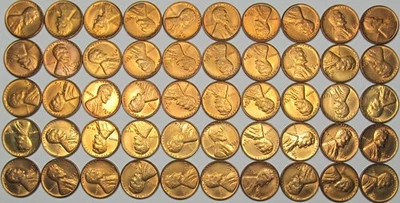 Centavos Lincoln 1938-S Original Rojo BU Rollo de 50 centavos de trigo sin circular Foto 1 de 4