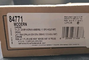 *LEER* Grifo de baño cromado Moen 84771 MODERNO de un solo orificio con una sola manija - Imagen 1 de 9