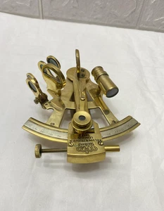 Antique Brass Working Marine Sextant Collectible Vintage Nautical Ship Astrolabe - Picture 1 of 12