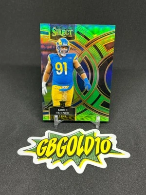 2023 Panini Select - Premier Level Kobie Turner #131 Neon Green Prizm /49 (RC) - Image 1 of 2