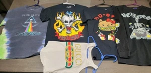 5 T-Shirt Lot All Size Small Movies VTG Pop Culture Streetwear Art Band - Picture 1 of 23