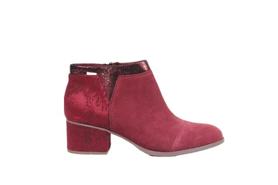 Botas Toms Loren talla 8 Nuevas Mujeres Botines Gamuza Tacón Bloque Moda Zapato Foto 1 de 4