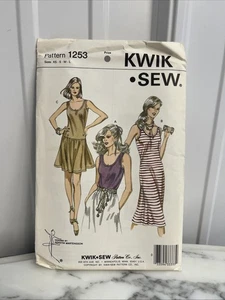 Kwik Sew 1253 Sewing Pattern Misses Tank Top/ Dress Stretch Knits Sizes XS-S-M-L - Picture 1 of 2